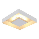 Luminária Plafon Sobrepor Rebatedor Eclipse 40x40 P/ 4 E27 Cor Branco 110v/220v