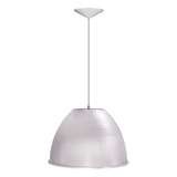 Luminária Prismática Galpão Industrial 16pol 40cm Cabo 1,10m