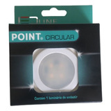 Luminaria Spot Point Circular Branca Luz Quente 1,5w Ledline