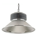 Luminária Ufo 200w Pendente Galpão High Bay Canopla Alumínio Cor Cinza 110v/220v
