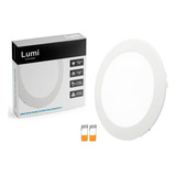 Luminario Painel Plafon Super Led Embutir Redondo 30w Bivolt Branco Frio Lumi 1ª Linha 