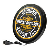 Luminoso Led Harley-davidson Oil Bivolt 28cm Personaliz L032