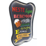 Luminoso Led Letreiro Bar Cerveja Display Placa Neste Lugar 