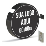 Luminoso Redondo 2 Faces Externo 60cm Personalizado + Brinde