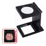 Lupa De Bolso Conta Fios Visualização 8x 20mm Dobrável