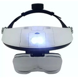 Lupa De Cabeça Profissional 2 Super Leds +5 Lentes Muito Boa