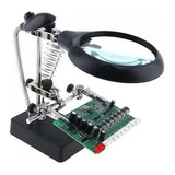 Lupa De Led Eletrônica Bancada Garras Ferro Solda Multi
