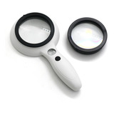 Lupa De Mão 12x Profissional Lente De Aumento Com Led