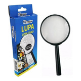 Lupa De Mão 75mm Com Cabo Lente Zoom Aumento