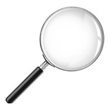 Lupa De Mão 75mm Com Lente De Aumento E Cabo Luxo Resistente