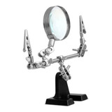 Lupa De Mesa Com Suporte Pinça Garra Hl-s10 Hikari