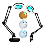 Lupa Estetica Luminaria Ring Light Articulada Bancada 12w