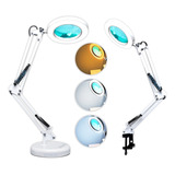 Lupa Estetica Luminaria Ring Light Articulada Bancada 12w