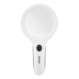 Lupa Led/ev De Mão Bifocal Aumento Slp-195 2,5x+8x Solver