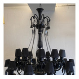 Lustre Baccarat 24 Braços C/cúpula Preta