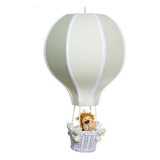 Lustre Balão Grande Verde Com Leão Quarto Bebê Infantil