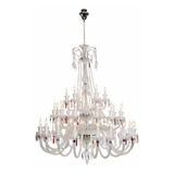Lustre Candelabro 36 Braços Sem Cúpula Baccarat Transparente