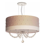 Lustre Infantil Pendente Pérolas 50x15 Cáqui