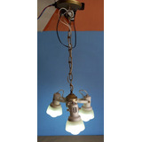 Lustre Luminária Antiga Tripla Articulavel Enfeite Corrente