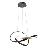 Lustre Luxo Pendente Moderno 45w Luz 3em1 Bivolt Nitrolux Cor Café Voltagem 110v/220v