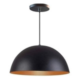 Lustre Pendente 60cm Meia Lua Bola Esfera Alumínio E27