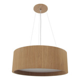 Lustre Pendente Madeira Redondo 50cm Imbuia / Freijó 