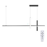 Lustre Pendente Moderno Preto C/ Controle Remoto Oslo