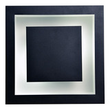 Lustre Plafon Luz Indireta Embutir 60x60 Preto Com Branco