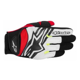 Luva Alpinestars Spartan Preto Branco Amarelo Vermelho M