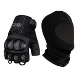 Luva Bicicleta X11 Blackout Meio Dedo Motocross Bike + Touca