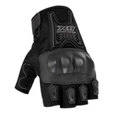 Luva Bike Moto Feminina X11 Blackout Meio Dedo Motocross