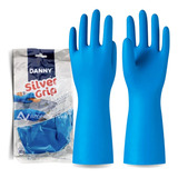 Luva Danny Silver Grip Latex Azul
