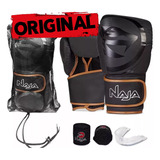 Luva De Boxe Kit Muay Thai Naja + Bandagem + Bucal + Bolsa