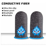 Luva De Dedo Gamer Glow Fibra De Prata Igual Flydigi E Memo