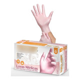 Luva De Procedimento Nitrílica Pink Rosa Sem Pó Cx 100un