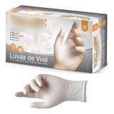 Luva De Vinil Transparente S/ Pó Talge 100 Un Tam P M
