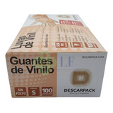 Luva Descarpack De Vinil Sem Pó