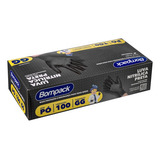Luva Descartavel De Nitrilo Sem Po Cor Preta Nao Cirurgico Cor Preto Tamanho Gg