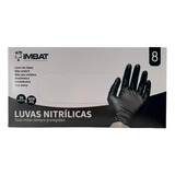 Luva Descartavel Nitrilica Preta 8mm Caixa