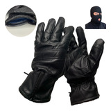 Luva Frio Motoqueiro Moto Impermeável C/ Forro + Touca Ninja