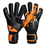 Luva Goleiro Ho Soccer One Negative Kombat Preto E Laranja
