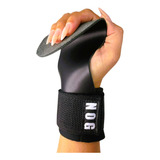 Luva Grip De Crossfit Academia Nog Leather Couro Cor Preto