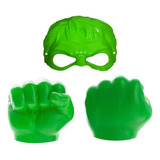 Luva Hulk + Mascara Verde Brinquedo Infantil Kit C/ 2 Luvas