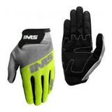 Luva Ims Motocross Proteção Do Motociclista E Ciclista Na Trilha Enduro De Moto Bike Mtb Ciclismo Street Segurança Nas Competições Off Road E Rua Dia A Dia Modelo Attack Cor Cinza/fluor Tamanho 4g