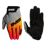 Luva Ims Motocross Proteção Do Motociclista E Ciclista Na Trilha Enduro De Moto Bike Mtb Ciclismo Street Segurança Nas Competições Off Road E Rua Dia A Dia Modelo Attack Cor Cinza/rosa Tamanho P Par