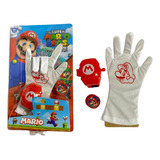 Luva Lançadora De Disco Super Mario Bros Brinquedo Infantil