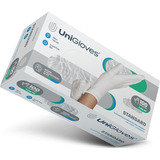 Luva Látex Branca C/ Pó Kit Com 10 Caixas 1000un Unigloves Cor Branco Tamanho G