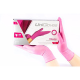 Luva Latex Rosa Pink Unigloves C/ Pó Caixa C/ 100 Tam M