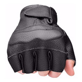 Luva Masculina Tatica Meio Dedo Paintball Motociclista Couro