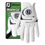 Luva Masculina Weathersof Golf Footjoy White Cadet Medium
